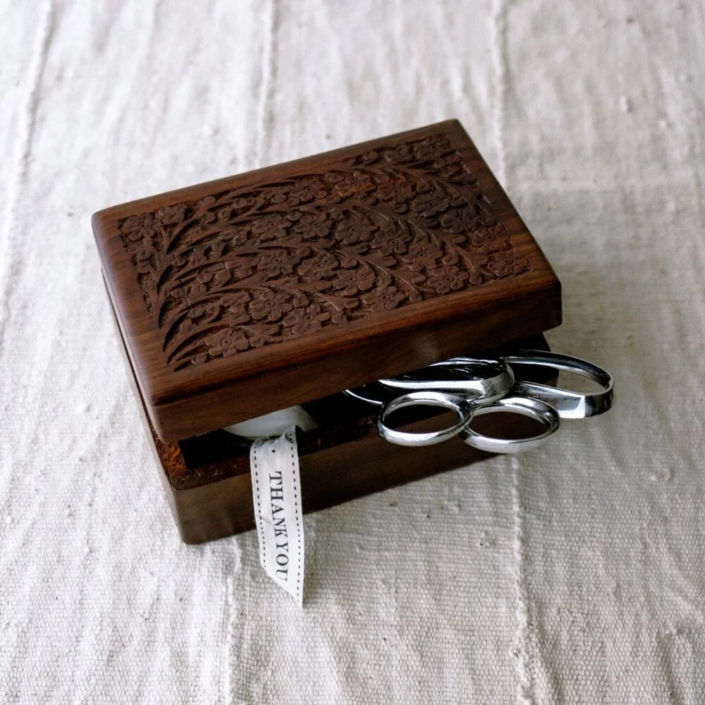 Vintage Carved Wood Box